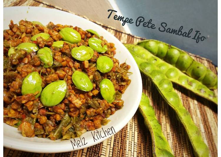 bahan dan cara membuat Tempe Pete Sambal Ijo