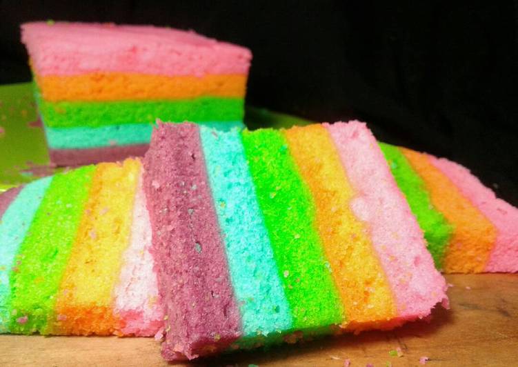 resep lengkap untuk Rainbow Cake Kukus Ny.Liem