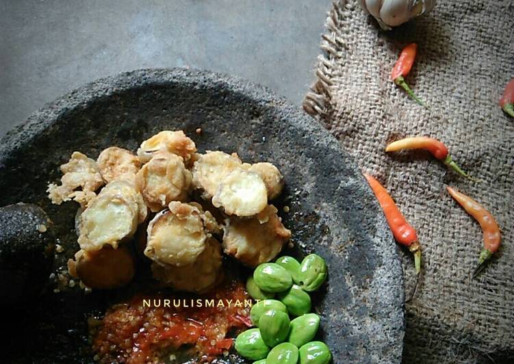 gambar untuk cara membuat Terong Penyet Sambel Korek