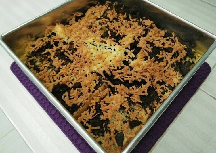 resep makanan Puding Roti Oreo Keju