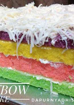 Rainbow cake kukus