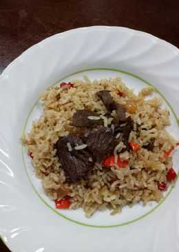 Nasi goreng beef teriyaki