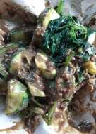 Rujak kangkung timun sambal asem