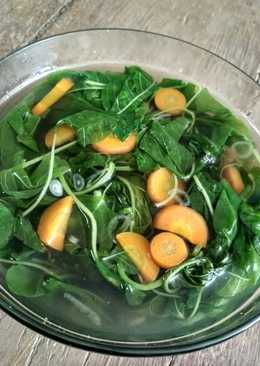 Sayur bening bayam ala anak kost