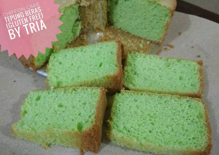 bahan dan cara membuat Chiffon Tepung Beras (gluten free)