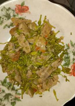 Oseng Bunga Pepaya Tempe