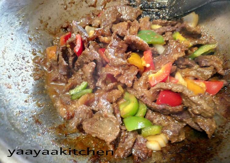 resep masakan Daging sapi lada hitam