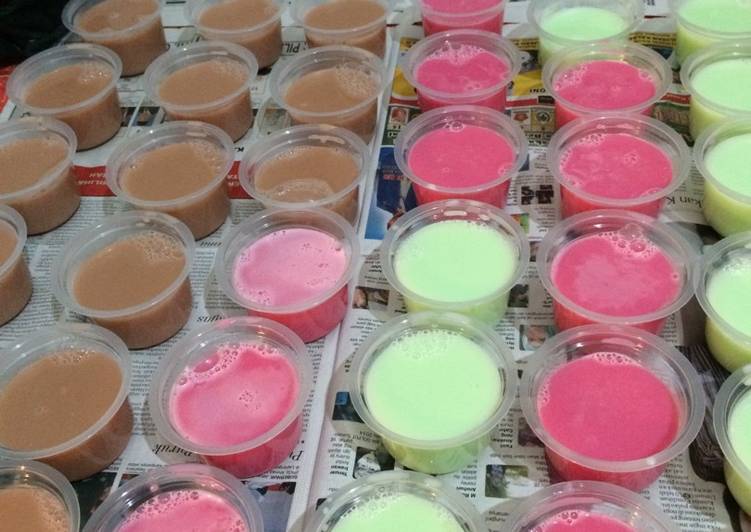 gambar untuk cara membuat Silky pudding a.k.a pudding puyo