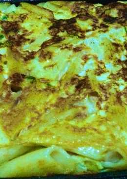 Baked cheese penne mix bread