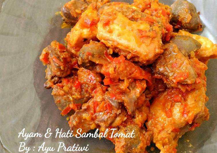 cara membuat Ayam & hati sambal tomat