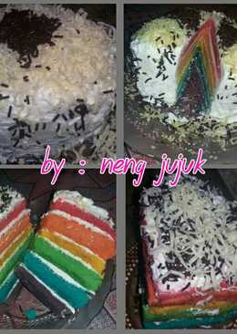 Love Rainbow Cake Kukus