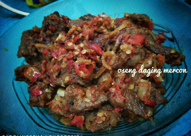 Resep Oseng daging mercon #kitaberbagi By carolineetha