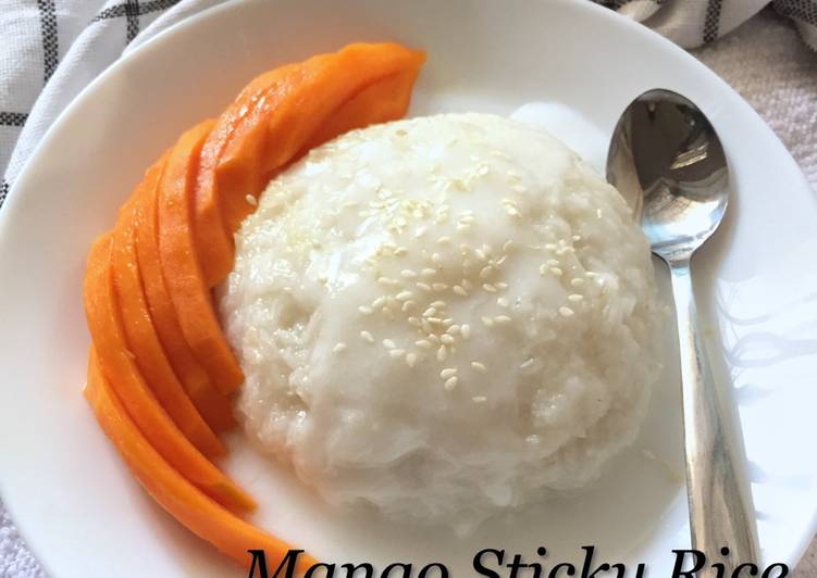 bahan dan cara membuat Mango Sticky Rice