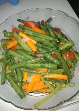 Tumis kacang, wortel, kangkung