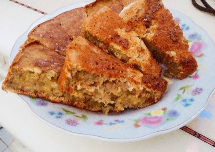 resep lengkap untuk Banana cake/ pisang simple (no mixer)