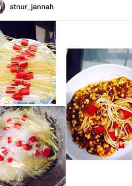 Spaghetti Sosis Saus Jagung