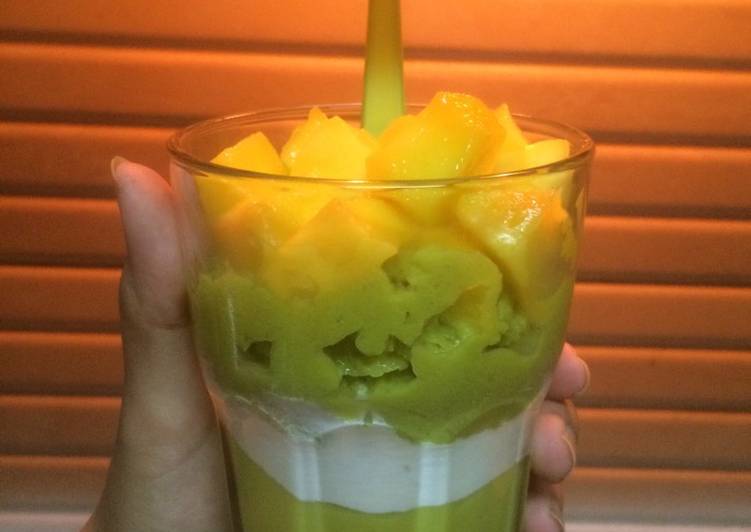 resep lengkap untuk Avocado Mango ala King Mango (home made)