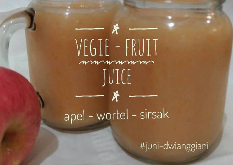 cara membuat Jus AwS : Apel wortel Sirsak