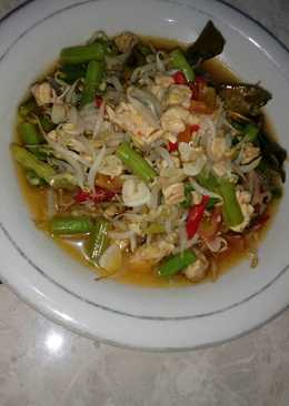 Tumis toge,buncis,tempe