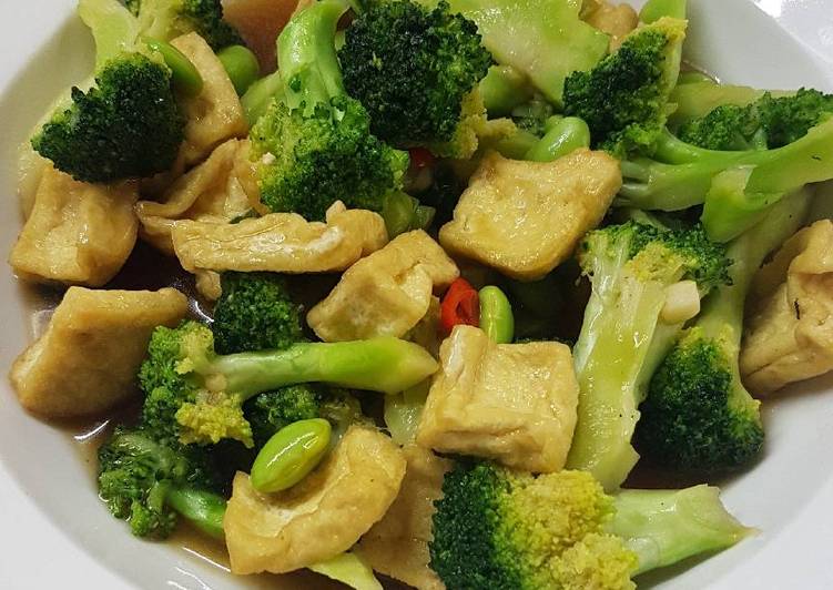 gambar untuk resep makanan Brokoli cah Edamame dan Tahu