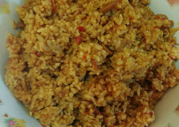 resep makanan Nasi Goreng Udang Rebon Jamur Saus Tiram