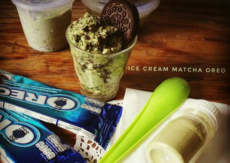 gambar untuk resep Ice Cream Matcha Oreo
