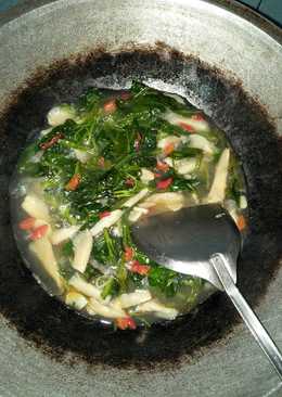 Tumis Kangkung Jamur Putih Simple