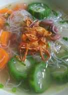 Sup kacang merah wortel soun oyong(gambas)