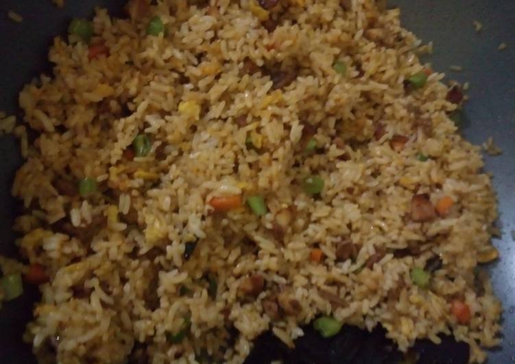 resep Nasgor Satay Buntel (Nasi goreng Sate Ayam Buncis Wortel)