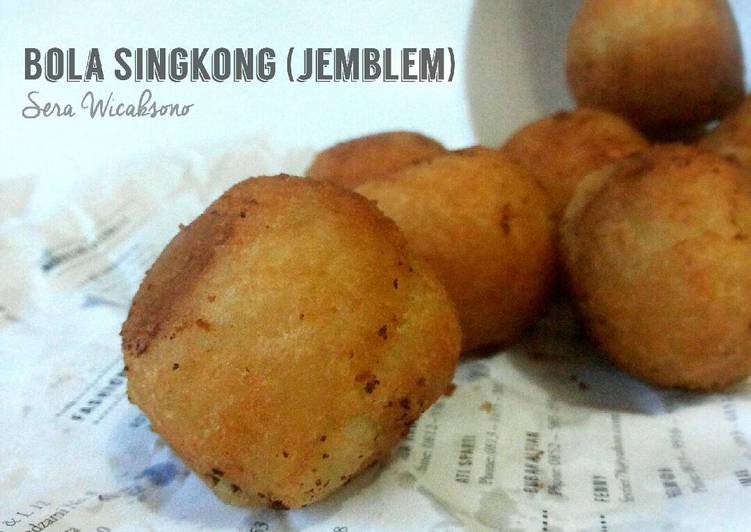 resep Bola Singkong (Jemblem keju)