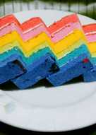 Rainbow Cake Kukus Akhir Pekan + Tips dan Trik