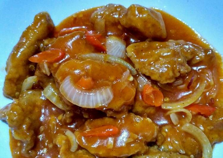 gambar untuk cara membuat Ayam goreng tepung pedas manis