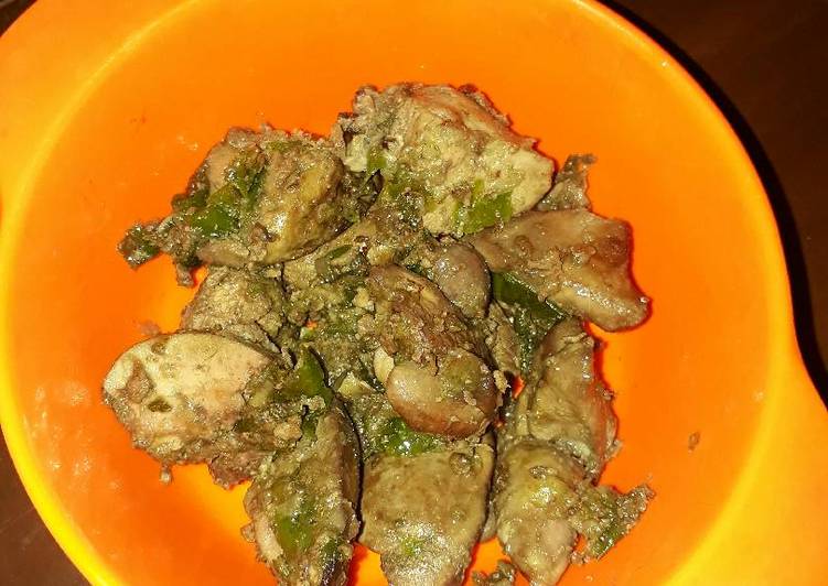 gambar untuk cara membuat Oseng Ati Ayam Cabe Ijo