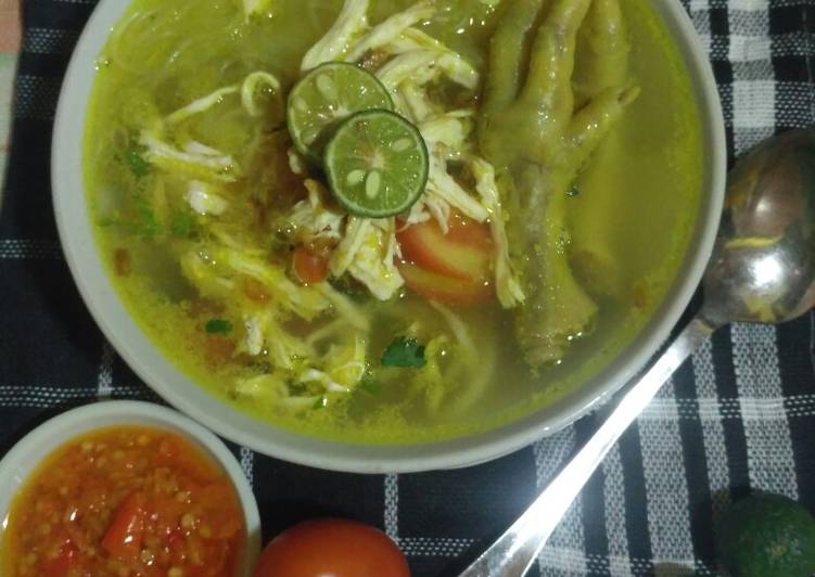 resep makanan Soto Ayam + Ceker