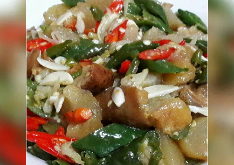 Oseng tunjang mercon foto resep utama