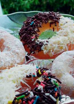 Donat warna warni (no telur)