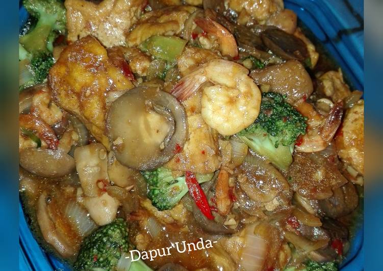 Resep Tahu Kecap Udang Jamur Oleh #Dapur_Unda || Chyntia W. Dhee