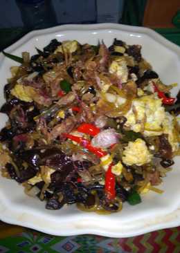 Oseng soon jamur telur
