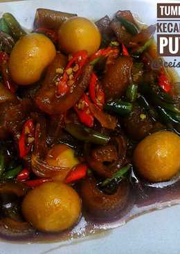 Tumis kikil kecap telor puyuh