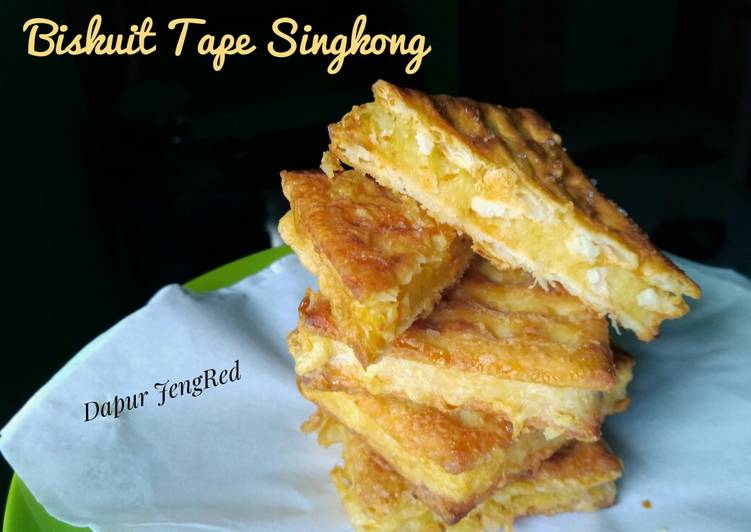 Resep Biskuit Tape Singkong #cemilansore - JengRed