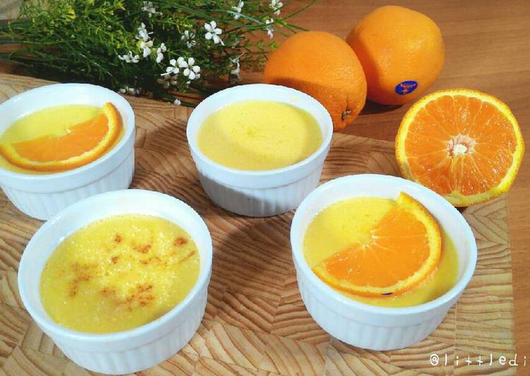 resep lengkap untuk Orange creeme brule