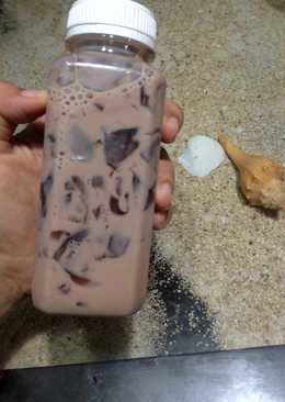 Frappe chocolate with grassjelly