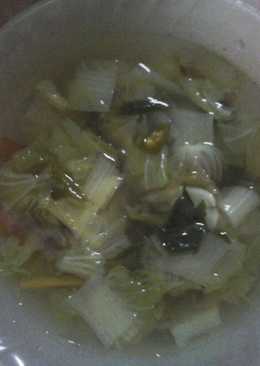 sayur bening sawi putih rasa segar