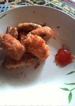 Nugget ayam, wortel, bayam