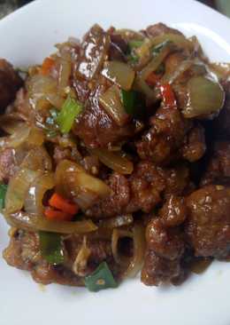 Fried chicken teriyaki sauce