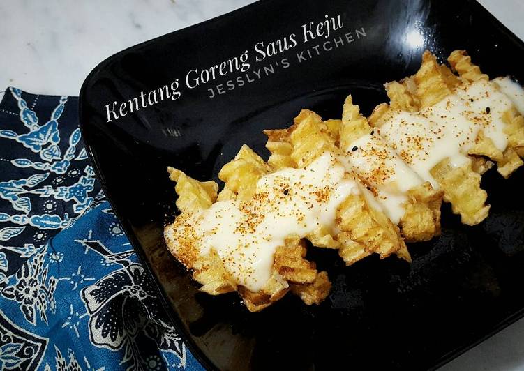 resep makanan French Fries with Cheese Sauce