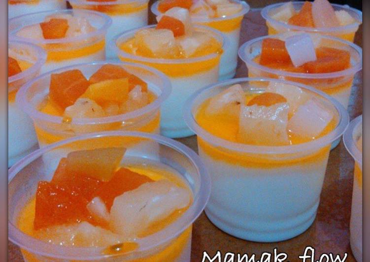 resep Silky Puding (puding susu)