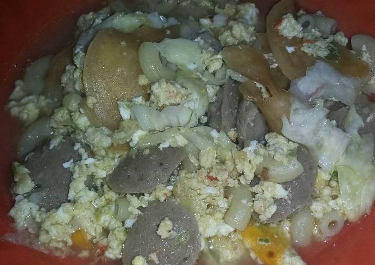 resep masakan Seblak basah bakso makaroni