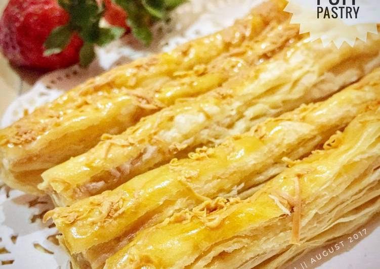 bahan dan cara membuat Cheese stick puff pastry