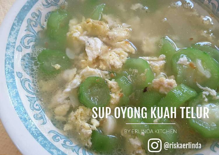 gambar untuk resep makanan Sup Oyong Kuah Telur Sarapan #day2